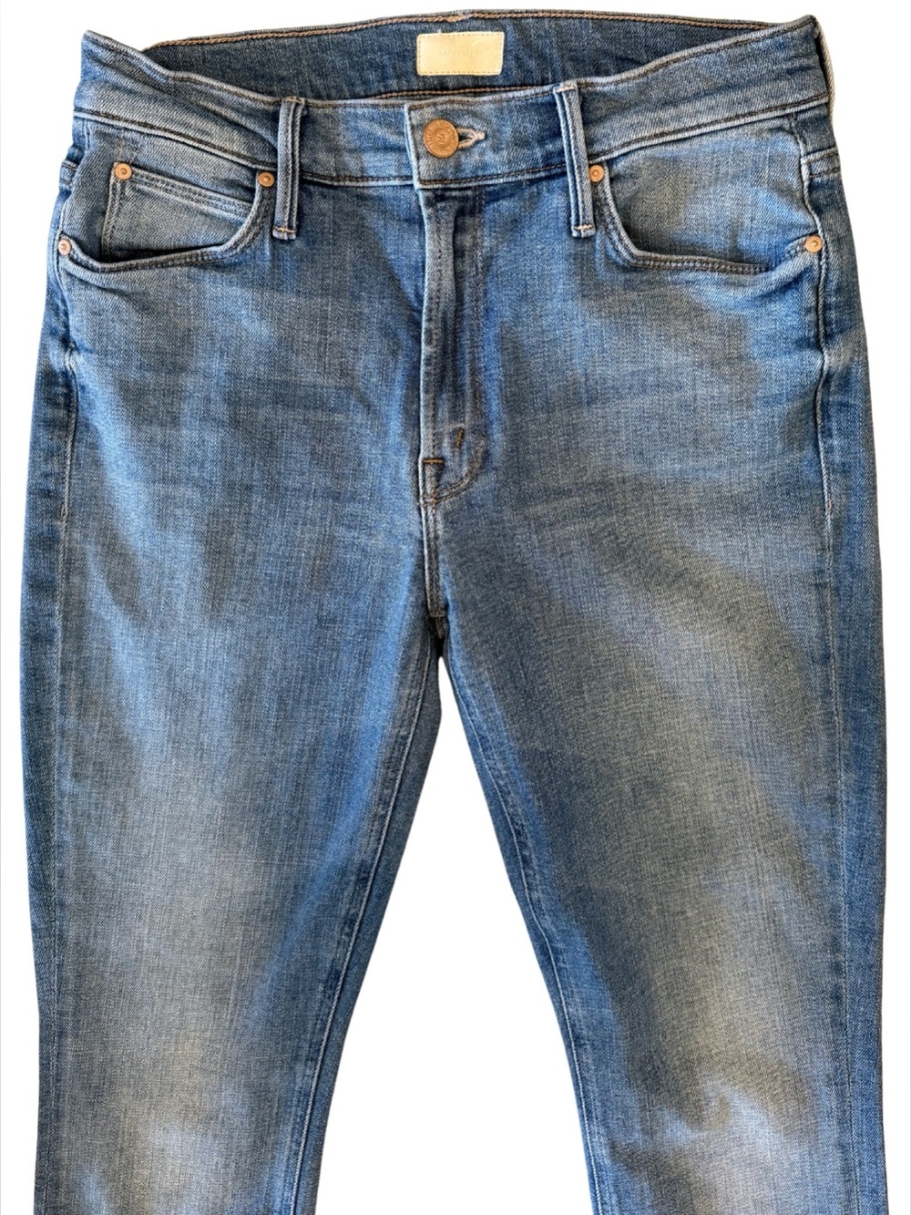 Mother Denim The Mid Rise Dazzler Ankle Camp Expert Blue Jeans Size 27 Stretch - Picture 7 of 13